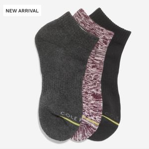 Cole Haan Zerogrand 3-Pair Terry Quarter Socks. Fit Women's Shoe Size 4-10